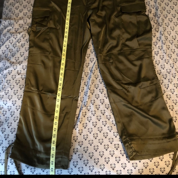 Plus Size Satin Cargo Pants - Picture 12 of 12